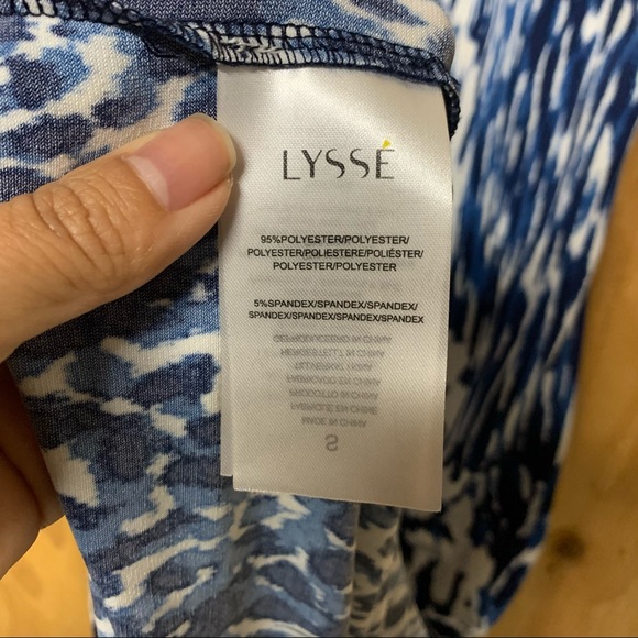 NWT Lysse Faux Rouge Blue White Midi Wrap Dress - Picture 5 of 6